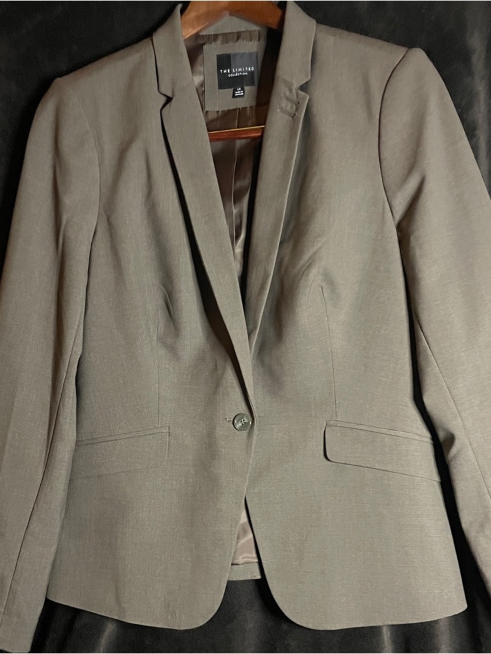 The Limited Women's Smooth Brown Tailored Blazer w/ Satin Lining size-14